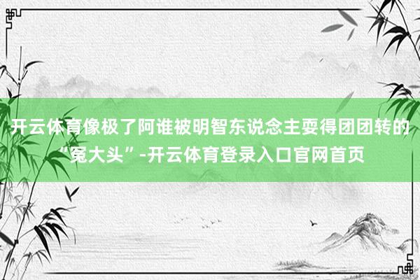 开云体育像极了阿谁被明智东说念主耍得团团转的“冤大头”-开云体育登录入口官网首页