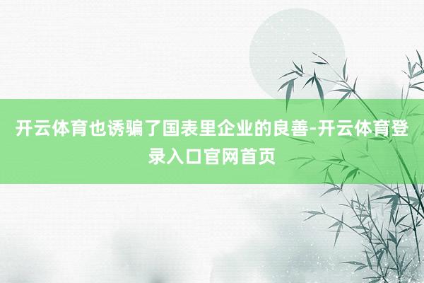 开云体育也诱骗了国表里企业的良善-开云体育登录入口官网首页
