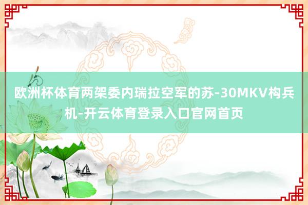 欧洲杯体育两架委内瑞拉空军的苏-30MKV构兵机-开云体育登录入口官网首页